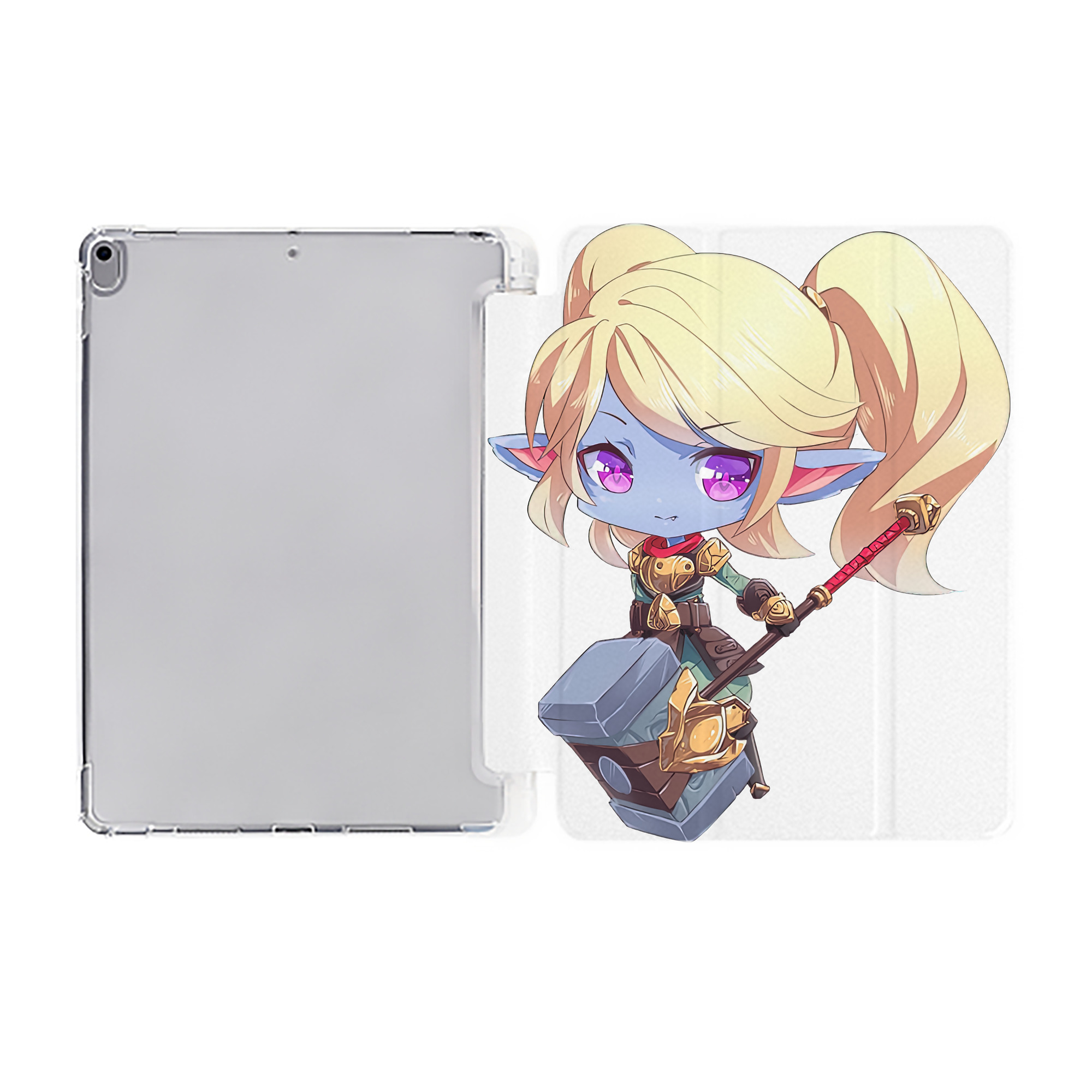 （画像用） リーグ・オブ・レジェンド League of Legends LOL IPad ケース ペン収納付き 三つ折りスタンド PUレザー×シリコン 対応機種9.5/10.5/10.9インチ